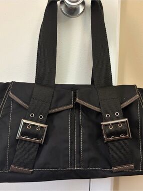 Un Apres Midi di Chien black cargo shoulder bag